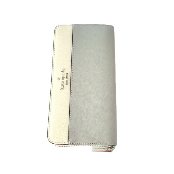 Kate Spade KI365 Madison Large Continental Wallet Colorblock Platinum Clutch - Picture 4 of 6